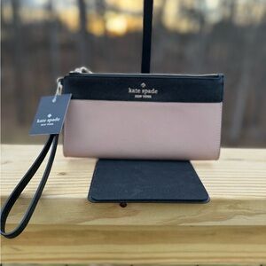 Kate Spade New York Madison Toasted Hazelnut Double Zip Wristlet NWT